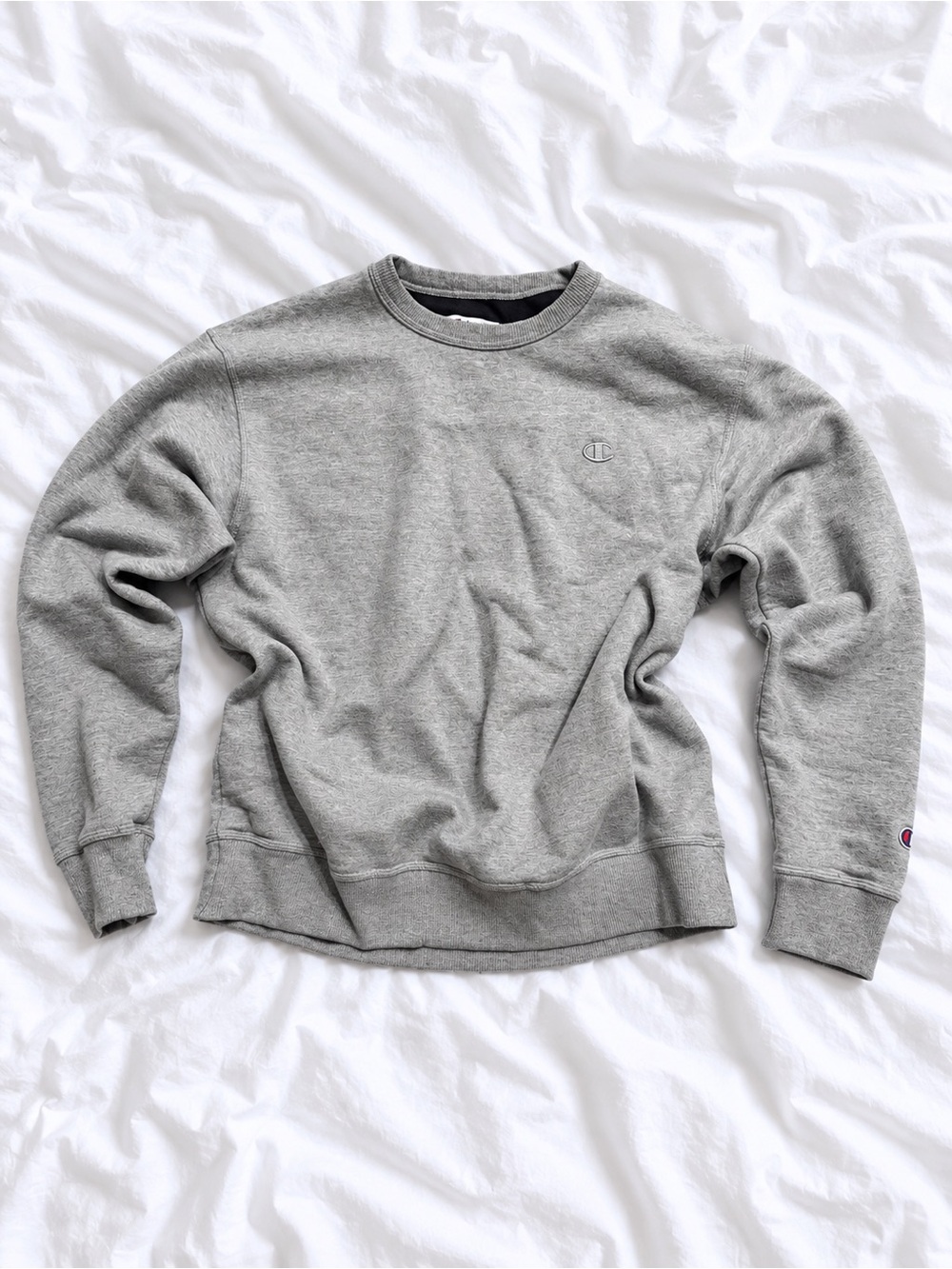Champion Men’s Light Gray Crewneck Sweatshirt